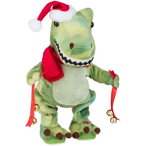Animated Decor Multicolored Waving Twisting T-Rex 13" Multicolored