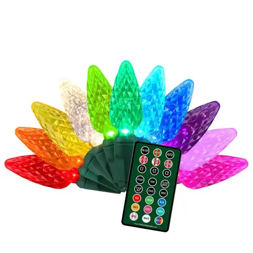 Christmas Lights Platinum LED C6 Multicolored 50 ct String 25 ft. Christmas Lights Platinum LED C6 Multicolored 50 ct String 25 ft.