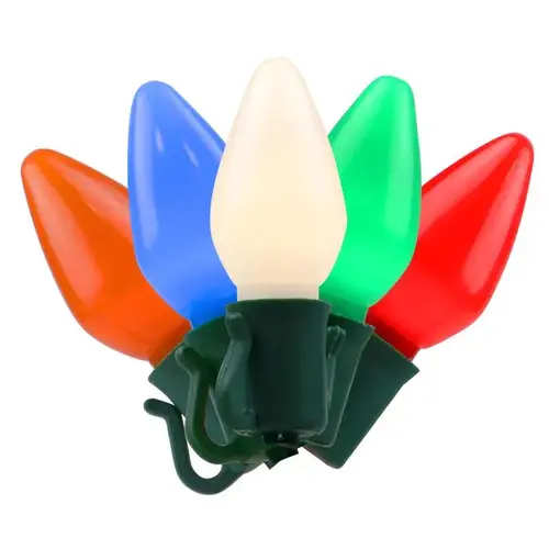 Christmas Lights Platinum LED C7 Multicolored 50 ct String 25 ft. Opaque Christmas Lights Platinum LED C7 Multicolored 50 ct String 25 ft. Opaque