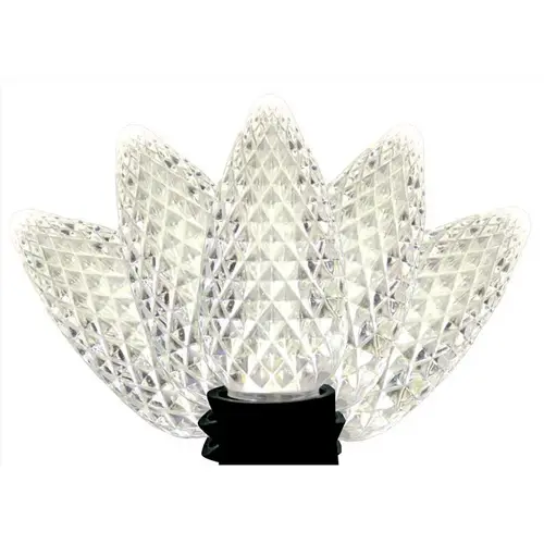 Christmas Lights Platinum LED C9 Pure White 25 ct String 25 ft. Sparkle Christmas Lights Platinum LED C9 Pure White 25 ct String 25 ft. Sparkle