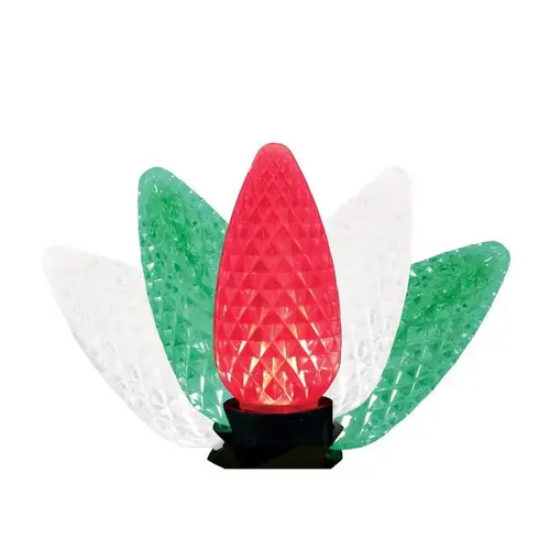 Christmas Lights Platinum LED C9 Multicolored 25 ct String 25 ft. Sparkle