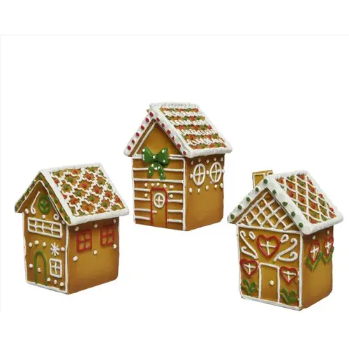 Christmas Village Multicolored Gingerbread 5" Multicolored - pack of 12 Christmas Village Multicolored Gingerbread 5" Multicolored - pack of 12