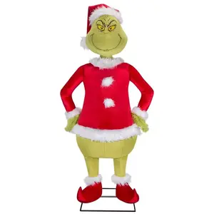 Dr. Seuss 118655 Animated Decor Multicolored Grinch 48" Multicolored