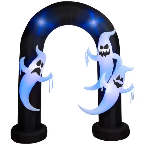Inflatable 9 ft. LED Prelit Archway Trio Ghost Inflatable 9 ft. LED Prelit Archway Trio Ghost