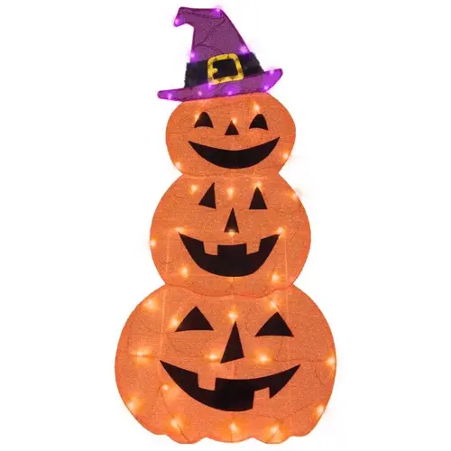 Yard Decor Flat-Tastics Orange 50 ct 48" LED Jack-O-Lantern Yard Decor Flat-Tastics Orange 50 ct 48" LED Jack-O-Lantern