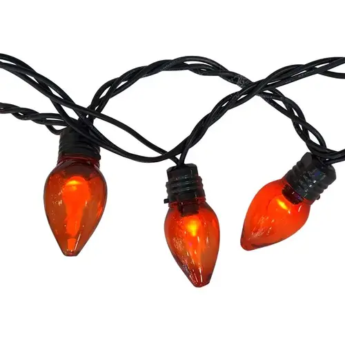 String Lights Orange 20 ct LED Flicker Flame Halloween String Lights Orange 20 ct LED Flicker Flame Halloween