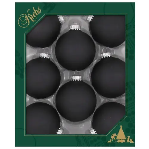 Ornaments Ebony Velvet Ball 2-5/8" Ebony Velvet - pack of 12