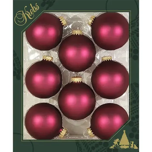 Ornament Garnet Velvet Ball 2-5/8" Garnet Velvet - pack of 12 Ornament Garnet Velvet Ball 2-5/8" Garnet Velvet - pack of 12