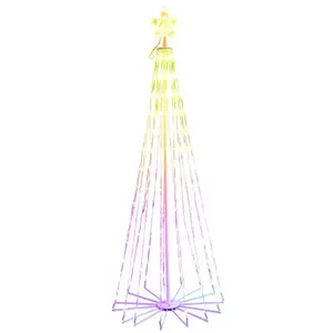 Celebrations RGB5ST205A Yard Decor LED Multi Straight Frame Dancing Tree 5 ft.