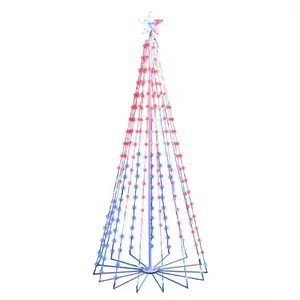 Celebrations RGB6ST265A Yard Decor LED Multi Straight Frame Dancing Tree 6 ft.