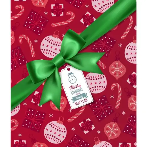 Garage Door Cover Merry Christmas & Happy New Year 7 ft. x 8 ft.