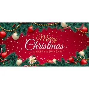 Celebrations RE2-07-16-001 Garage Door Cover Merry Christmas and Happy New Year 7 ft. x 16 ft.
