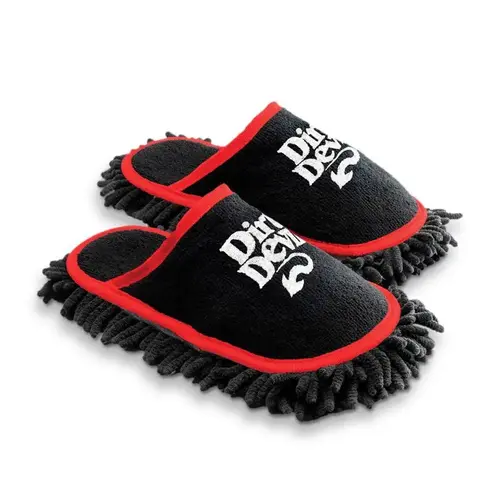 Cleaning Slippers Microfiber Black - pack of 10