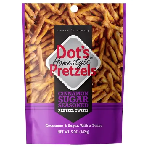 Pretzels Dot's Homestyle Cinnamon/Sugar 5 oz Bagged Pretzels Dot's Homestyle Cinnamon/Sugar 5 oz Bagged