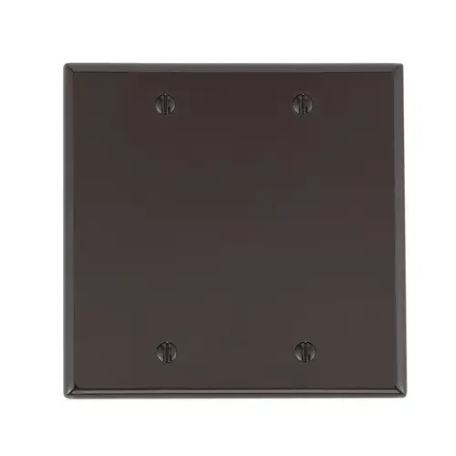 2137 Wallplate, 4-1/2 in L, 4.56 in W, 0.08 in Thick, 2 -Gang, Thermoset, Brown
