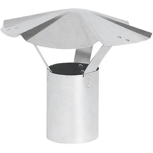 CAP RAIN SHANTY 6IN GALV STEEL Silver CAP RAIN SHANTY 6IN GALV STEEL Silver