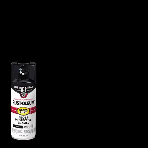Spray Paint Stops Rust Custom Spray 5-in-1 Gloss Black 12 oz Black - pack of 6 Spray Paint Stops Rust Custom Spray 5-in-1 Gloss Black 12 oz Black - pack of 6