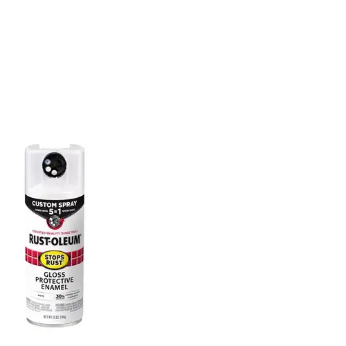 Spray Paint Stops Rust Custom Spray 5-in-1 Gloss White 12 oz White Spray Paint Stops Rust Custom Spray 5-in-1 Gloss White 12 oz White