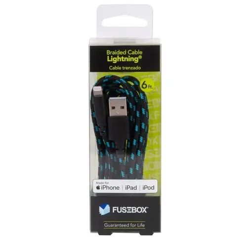 Cable Lightning to USB-C 6 ft. Black Black Cable Lightning to USB-C 6 ft. Black Black