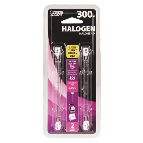 Halogen Bulb 300 W T3 Tubular 4500 lm Warm White Clear Halogen Bulb 300 W T3 Tubular 4500 lm Warm White Clear