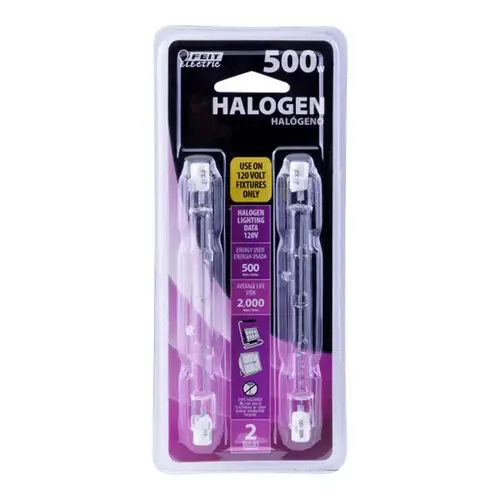 Halogen Replacement Bulb 500 W T3 Tubular 8500 lm Bright White Clear