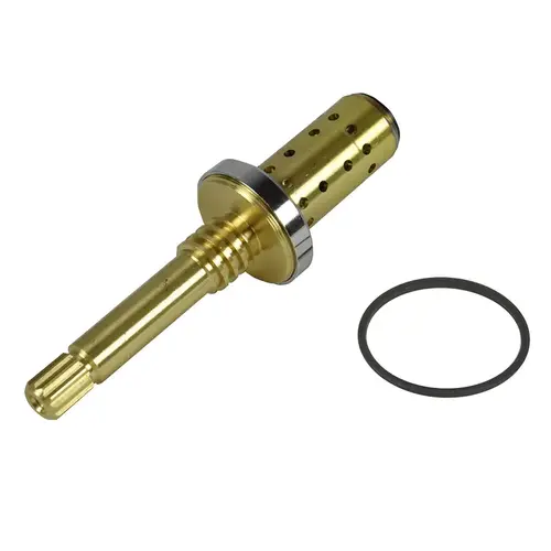 Faucet Spindle, Brass, 4-29/64 in L, For: Symmons Single Handle Tub/Shower Faucets Faucet Spindle, Brass, 4-29/64 in L, For: Symmons Single Handle Tub/Shower Faucets