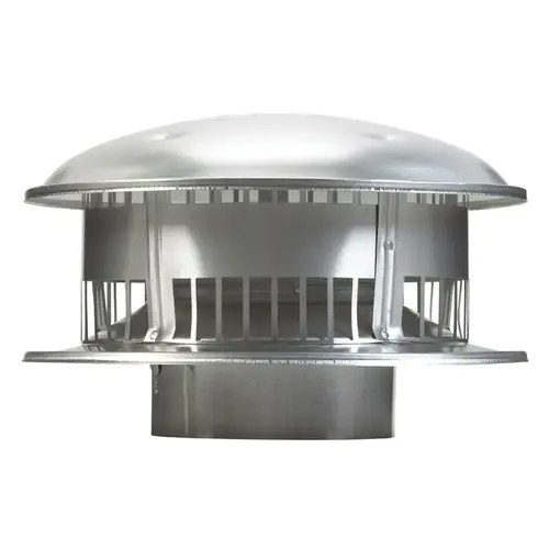 RV 6 In. x 12 In. x 6-1/4 In. Gas Vent Cap Silver