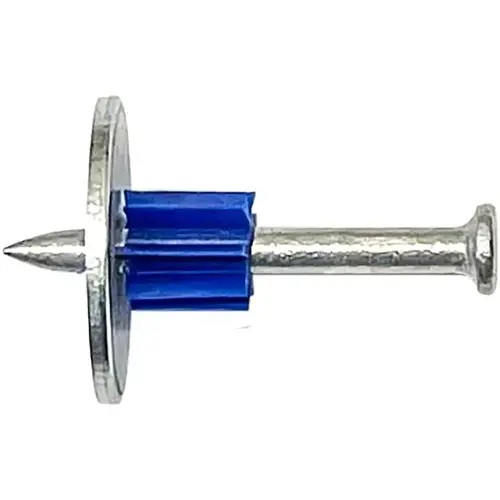 Drive Pin with Washer .300" D X 1-1/4" L Steel Flat Head