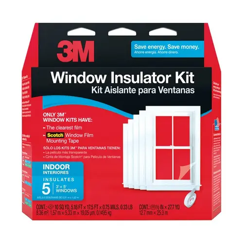 Window Insulation Kit Clear Plastic For Windows 17.5 ft. L X 0.75" Clear Window Insulation Kit Clear Plastic For Windows 17.5 ft. L X 0.75" Clear