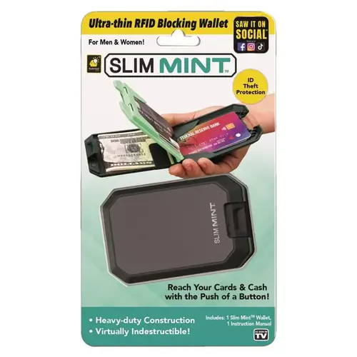 Slim Mint Wallet Ultra-thin RFID Blocking Black