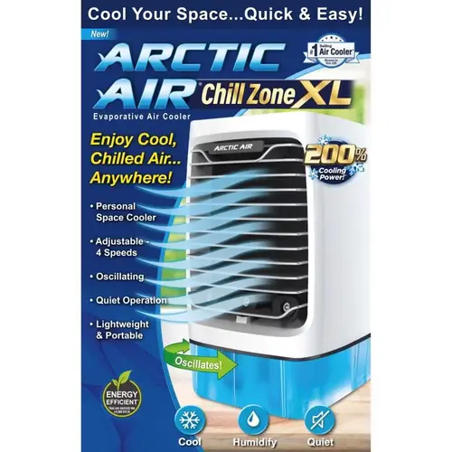 Pure Chill XL Series AAXL-MC2 Air Cooling Tower, 4-Speed Blue/White