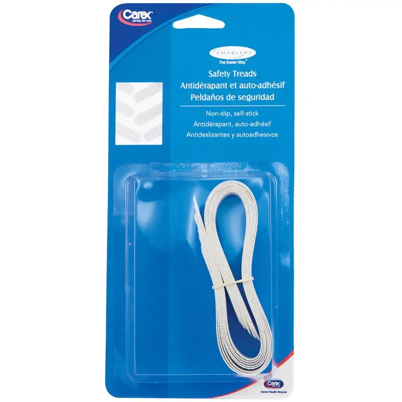 COMPASS HEALTH BRANDS Shower and Bath Treads White Polyurethane 9.75 H White EN33CRD