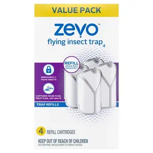 Zevo 18568 Plug-In Insect Trap Refill Cartridges, 4-Pk.
