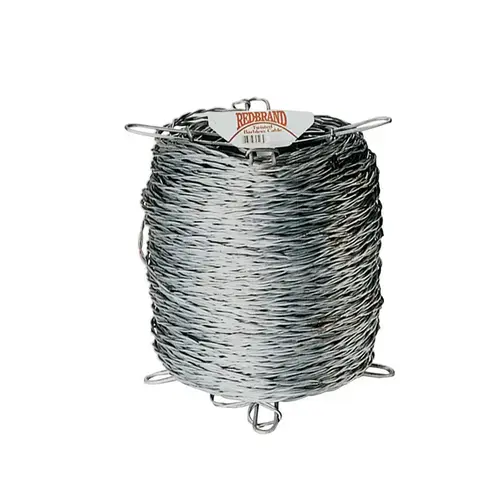Barbless Cable, 1320 ft L, 12.5 ga Gauge, Galvanized Steel Silver