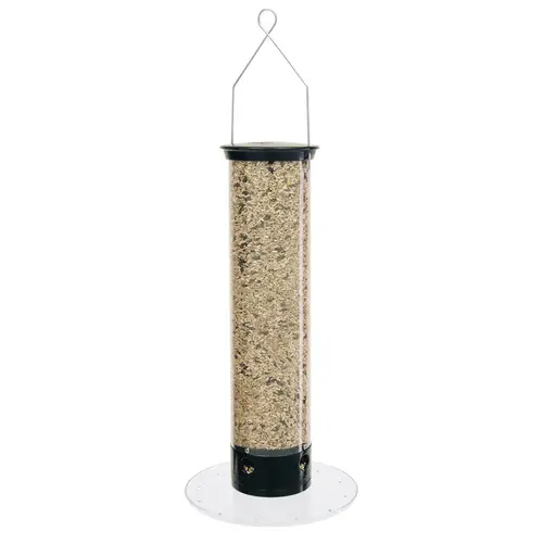 Bird Feeder Tipper Wild Bird 5 lb Polycarbonate Tube 4 ports Black