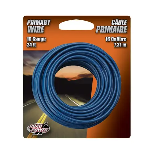 Primary Wire 24 ft. Stranded 16 Ga. Blue Blue Primary Wire 24 ft. Stranded 16 Ga. Blue Blue