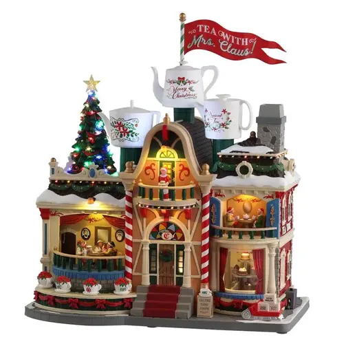 Christmas Village LED Multicolored Mrs. Claus Tea 14" Multicolored - pack of 2 Christmas Village LED Multicolored Mrs. Claus Tea 14" Multicolored - pack of 2