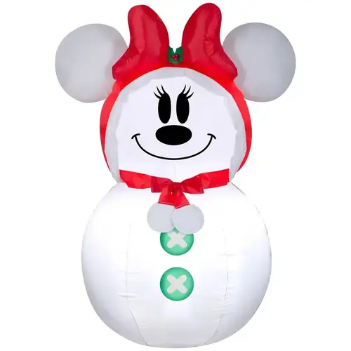 Inflatable Airblown LED White Minnie Mouse Snowman 3.5 ft. Inflatable Airblown LED White Minnie Mouse Snowman 3.5 ft.
