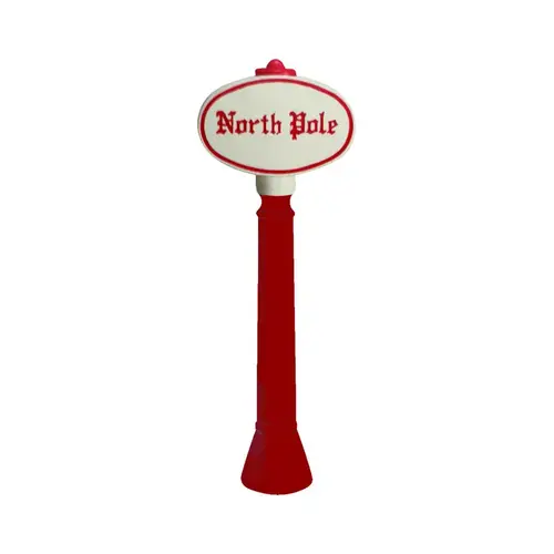 Sign Blow Mold Red/White North Pole 45" Red/White Sign Blow Mold Red/White North Pole 45" Red/White
