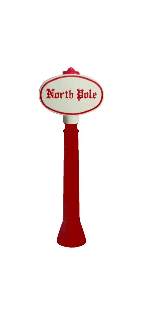 Union Products 76940 Sign Blow Mold Red/White North Pole 45