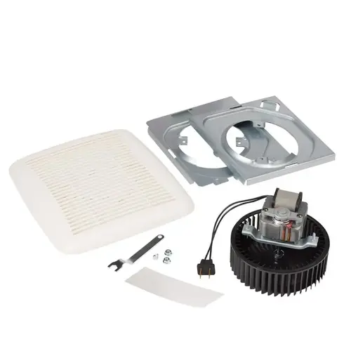 Quickit 60cfm 3.0 Sones Bathroom Replacement Motor And Grille/cover White Quickit 60cfm 3.0 Sones Bathroom Replacement Motor And Grille/cover White