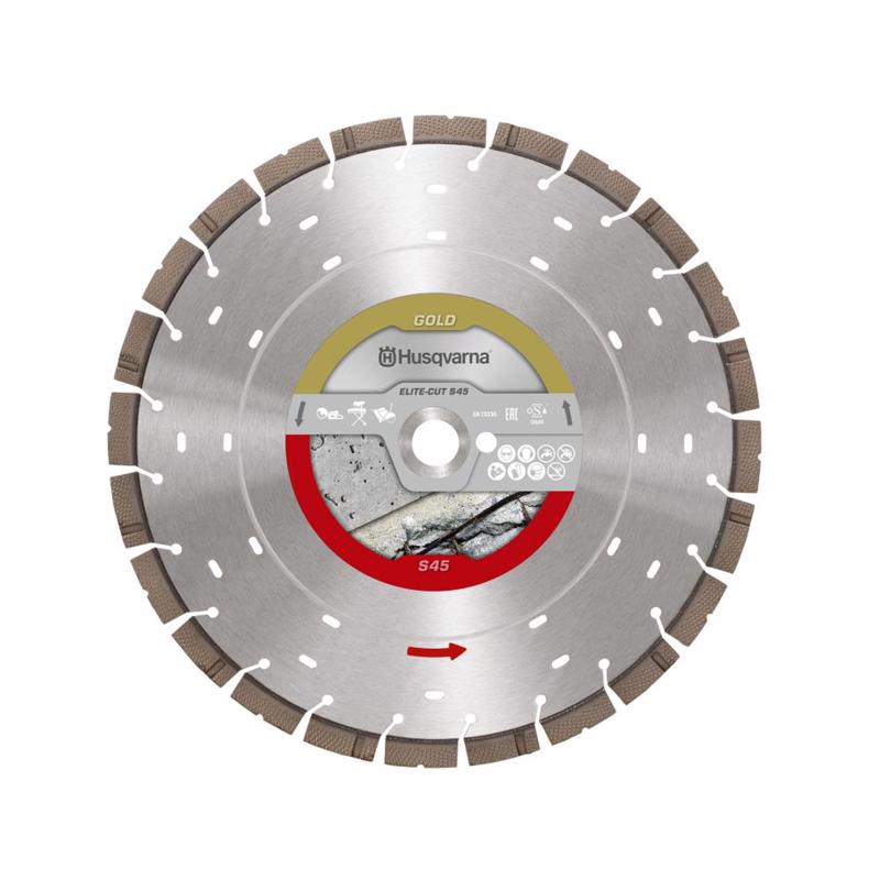 HUSQVARNA PROFESSIONAL PRODUCT 599494725 Circular Saw Blade Exo-Grit 14" D X 1" Elite-Cut S45 Diamond 24 teeth