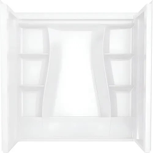 Classic 500 60 in. W x 61.25 in. H x 32 in. D Direct-to-Stud Alcove Tub Surrounds in High Gloss White Classic 500 60 in. W x 61.25 in. H x 32 in. D Direct-to-Stud Alcove Tub Surrounds in High Gloss White