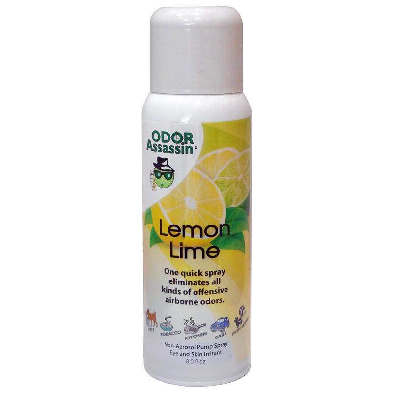 Odor Assassin 104486 Odor Control Spray Lemon Lime Scent 8 oz Liquid Pale Yellow