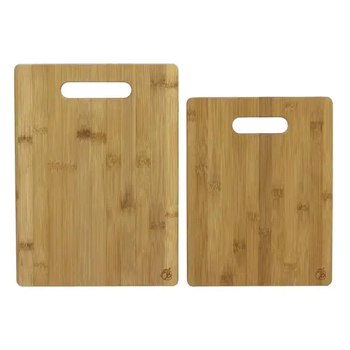 Cutting Board Set 13" L X 9.5" W X 0.38" Bamboo Natural - pack of 6