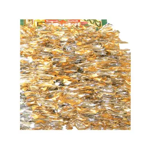 Garland 2" D X 12 ft. L Tinsel Christmas Gold/Silver - pack of 12 Garland 2" D X 12 ft. L Tinsel Christmas Gold/Silver - pack of 12