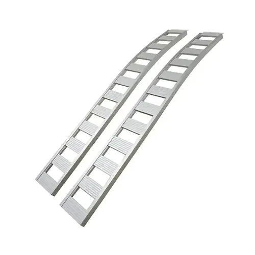 Non-Folding Car Ramp, Arched Aluminum, 1,500 Lb. Rated, 12 x 90 In.