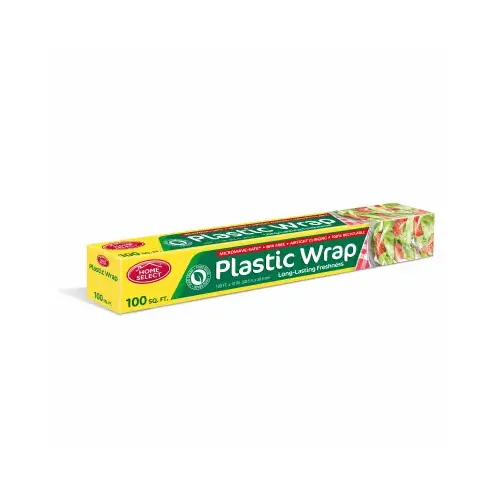 Clear Plastic Food Wrap, 100 Ft. x 12 In. Clear Plastic Food Wrap, 100 Ft. x 12 In.