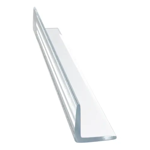 Multi-Purpose Polycarbonate 'L' Angle Jamb Seal Without Pre-Applied Tape - 12" Stock Length Clear Multi-Purpose Polycarbonate 'L' Angle Jamb Seal Without Pre-Applied Tape - 12" Stock Length Clear