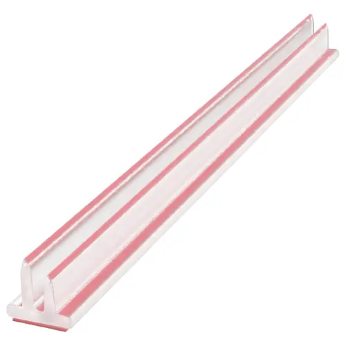Translucent Vinyl "Double Leg" Seal For 5/16" Maximum Gap With Pre-Applied Tape - 95" Stock Length